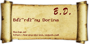 Bárány Dorina névjegykártya