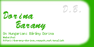 dorina barany business card